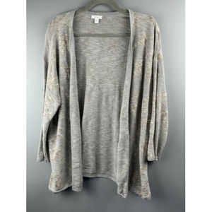 J. Jill Gray Open-Front Cardigan Sweater
